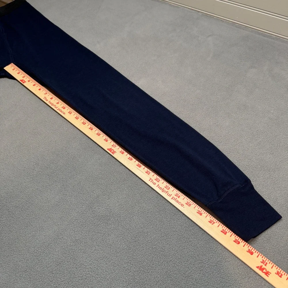 Vintage Duofold Thermal Long John Pant Baselayer Wool Blend L Navy Blue Outdoors